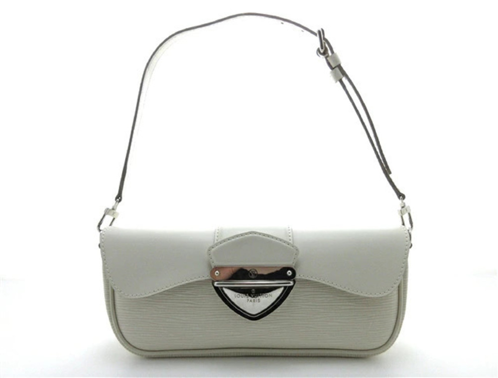 LOUIS VUITTON Shoulder Bag Pochette Montaigne Epi Ivory White